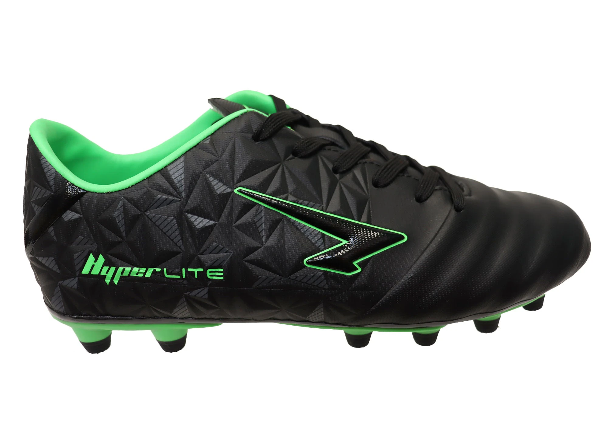 Sfida Prism Adult Mens/Older Kids Comfortable Football Boots - Black/Green