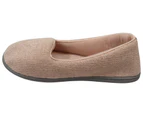 (Large, Dusty Pink) - Dearfoams Women's Rebecca Chenille Closed Back Slipper