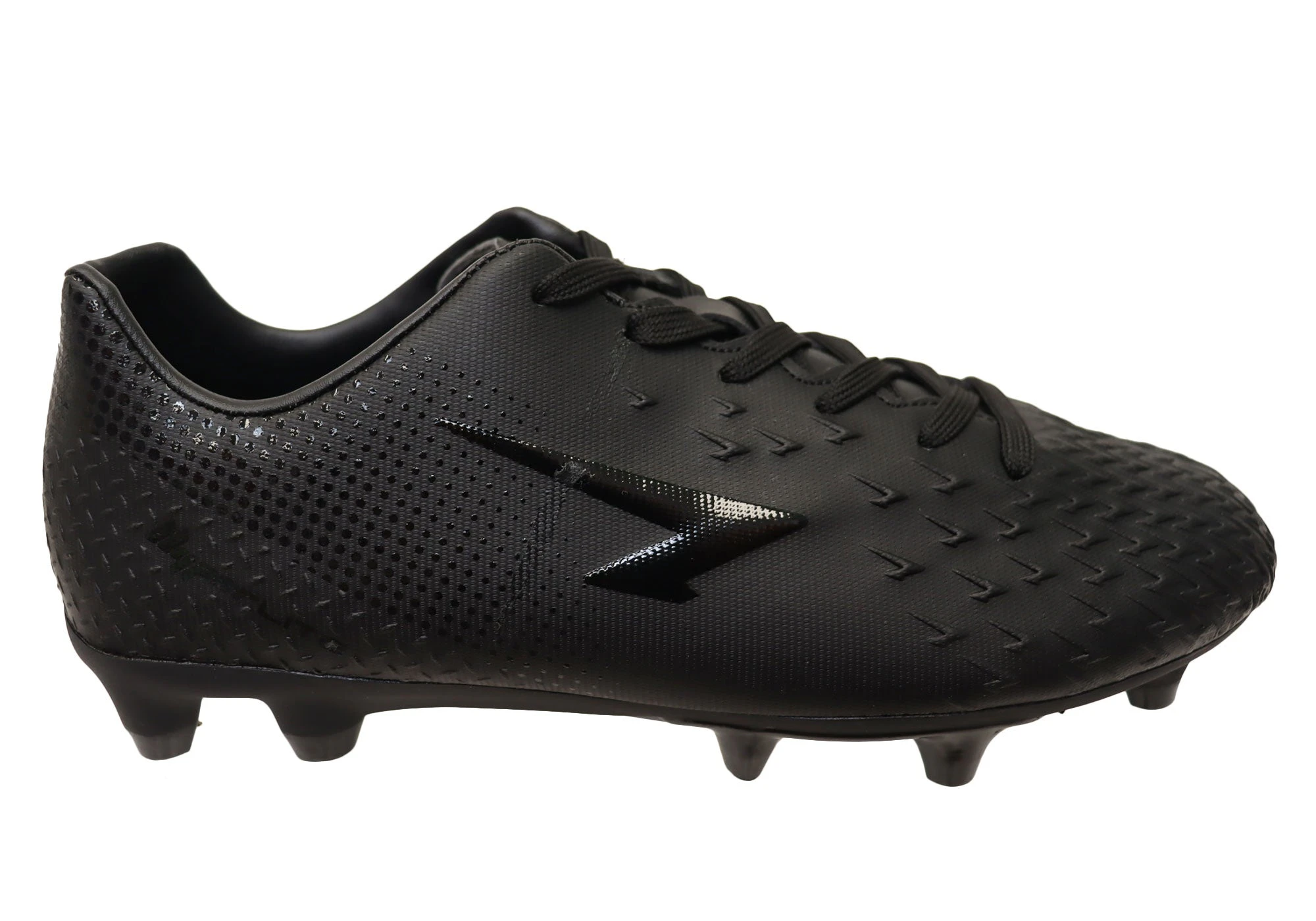 Sfida Pace Senior Mens/Older Kids Comfortable Football Boots - Black/Black