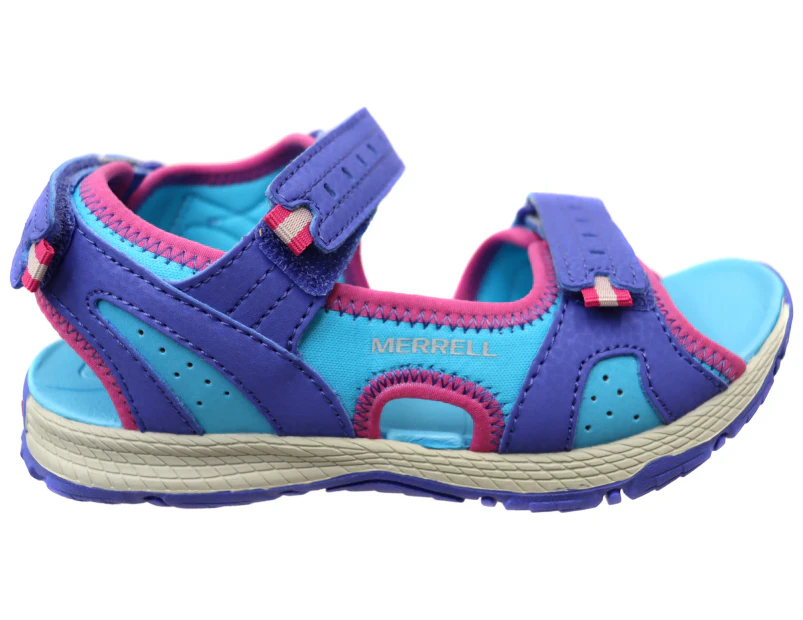 Merrell Kids Comfortable Panther Sandals With Adjustable Straps - Turquoise Purple