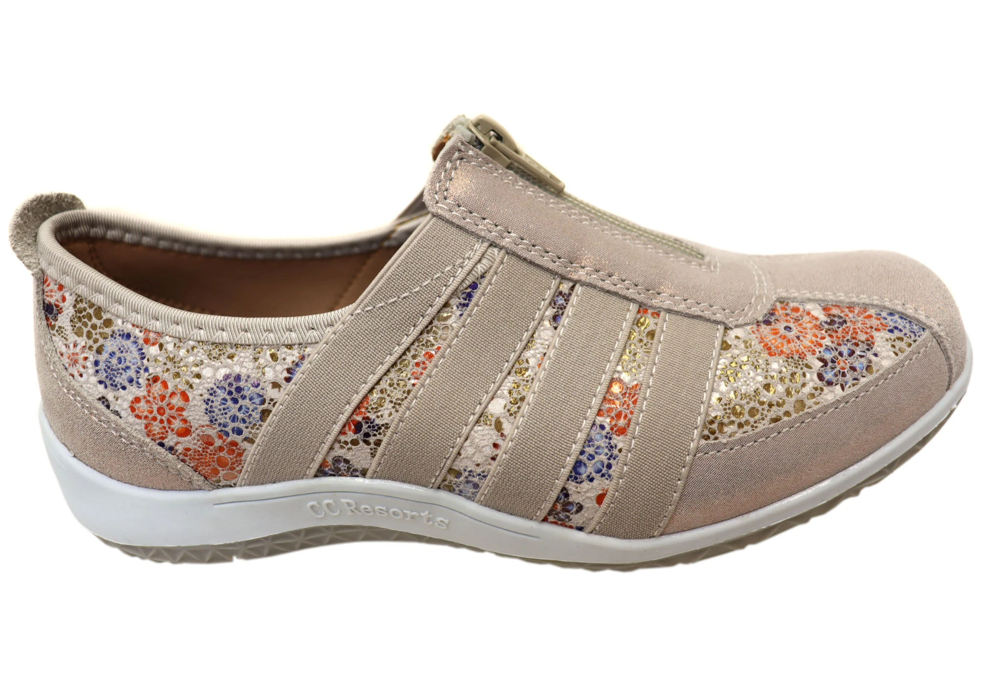 CC Resorts Jada Womens Comfortable Casual Shoes - Stone Floral