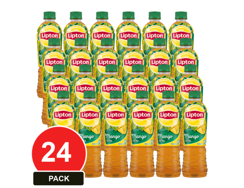 24 Pack, Lipton Ice Tea 500ml Mango 24pk