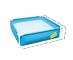 Bestway Kids Pool Play Toy Above Ground Rectangular Metal Frame Pools 122CM Blue