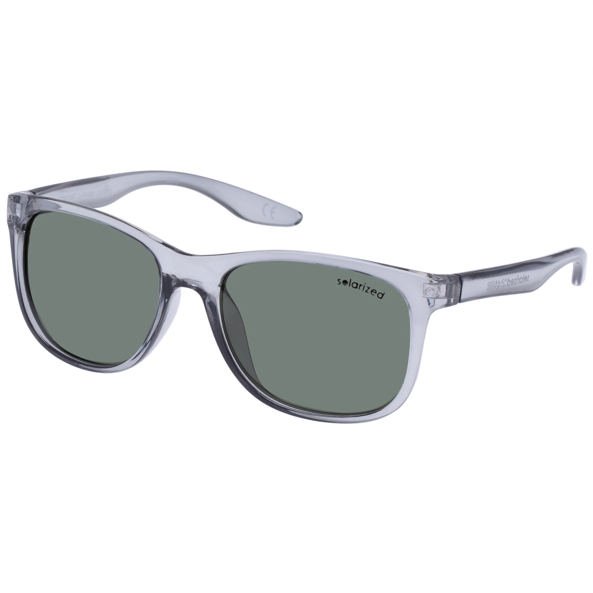 Solarized Male Comfort D-Frame Crystal Pewter D-Frame Sunglasses