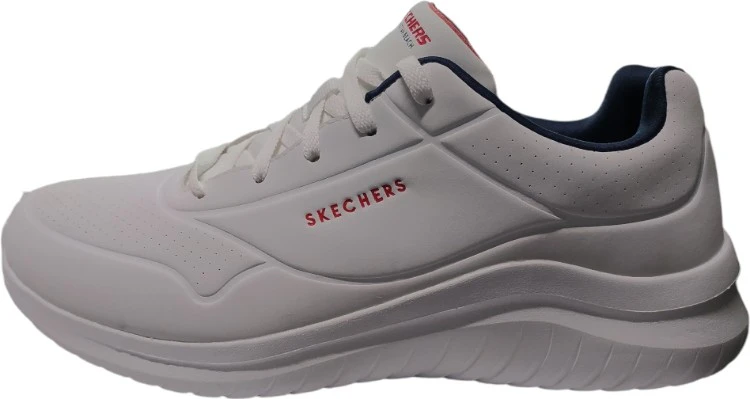 Mens Skechers Ultra Flex 2.0 White/Navy/Red Lace Up Active Shoes