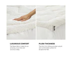 Bedra Sherpa fleece Mattress Topper Single Pillowtop Reversible Cover