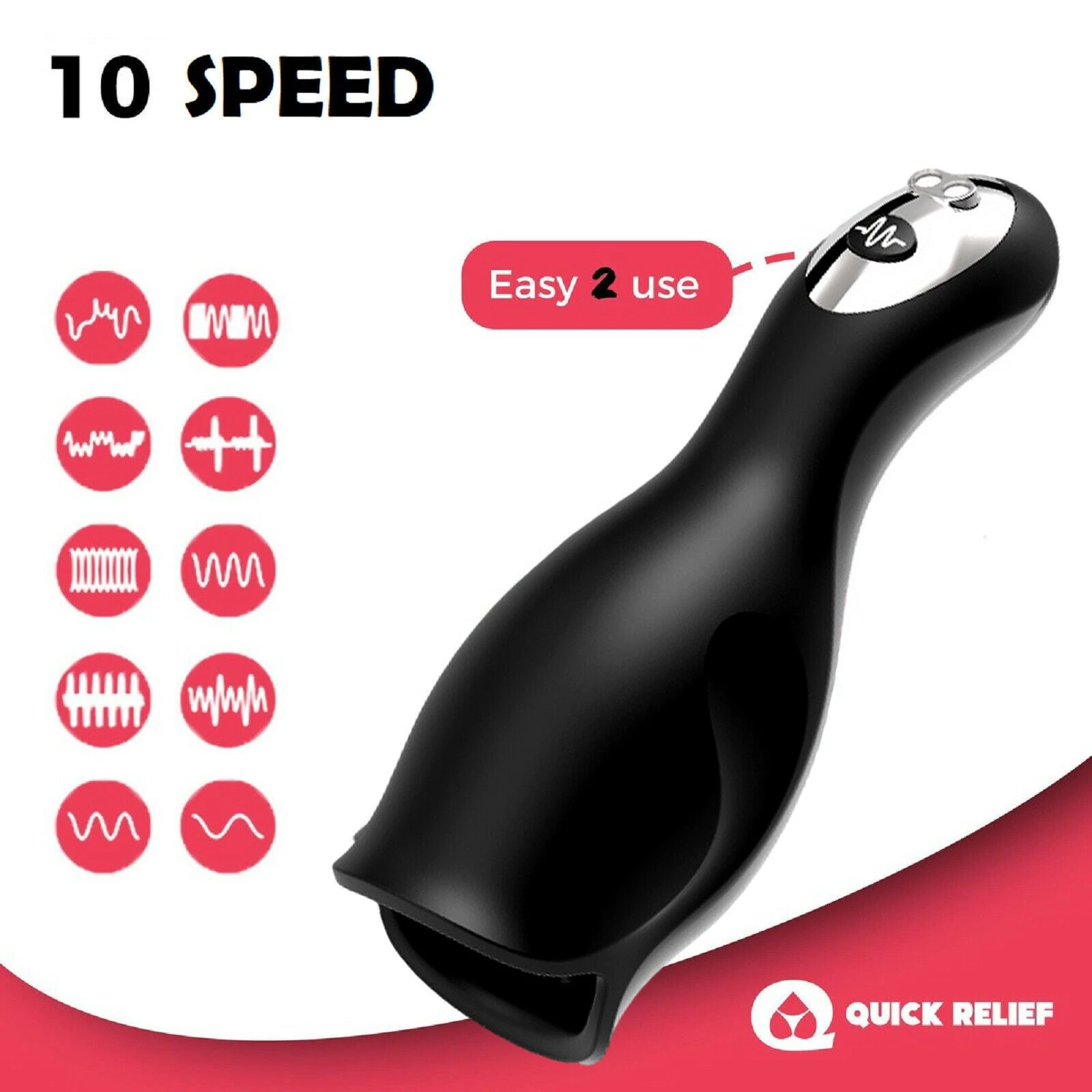 Penis Stroker Glans Trainer Vibrating Male Masturbator USB