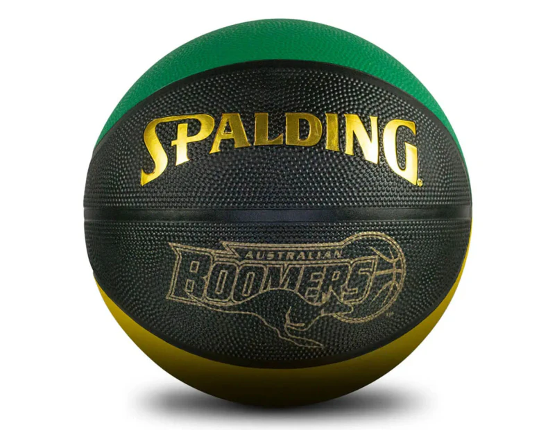 Spalding Retro Boomers Gold Size 6 Basketball - Black/Green/Yellow