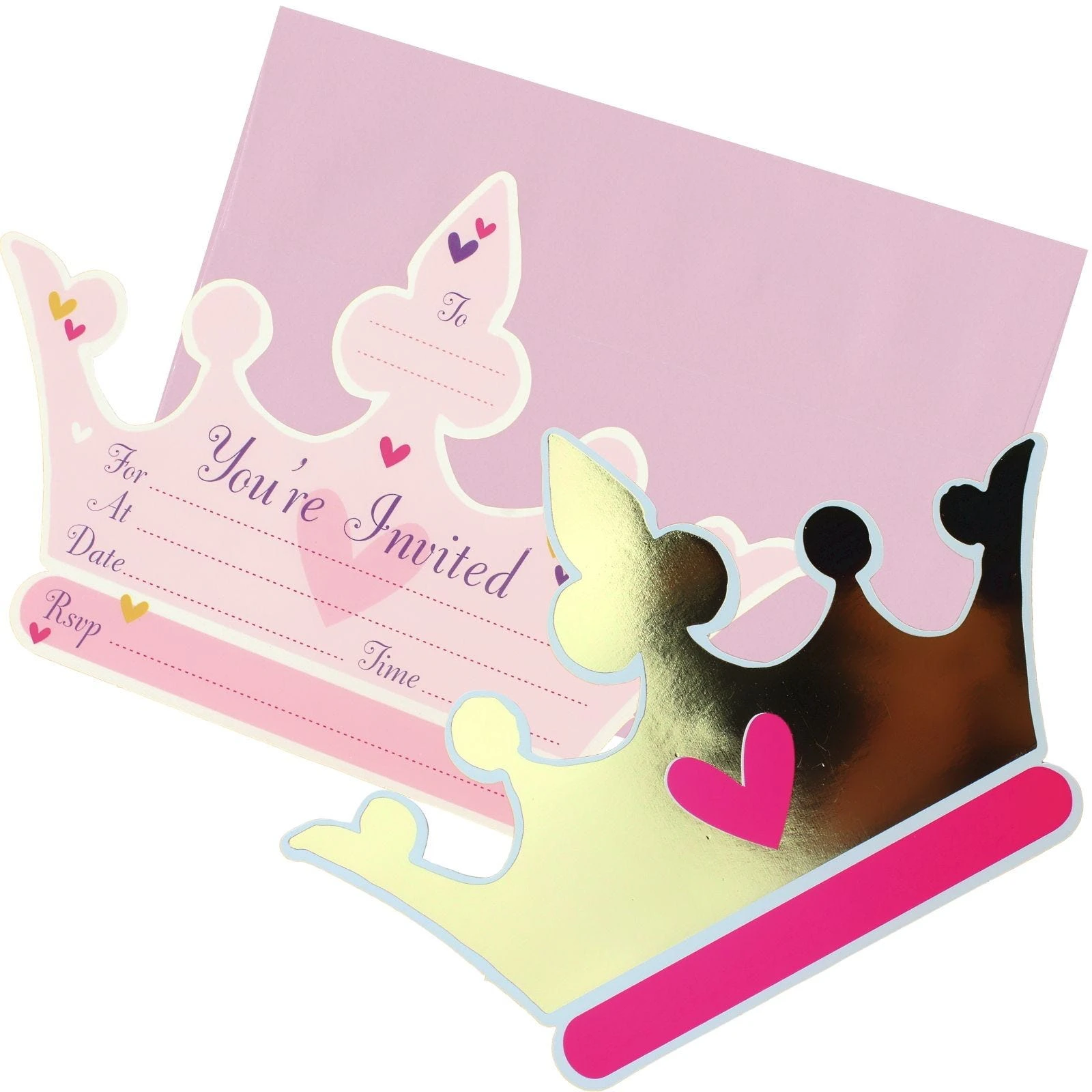 Princess Crown Invitations (Pack of 8)