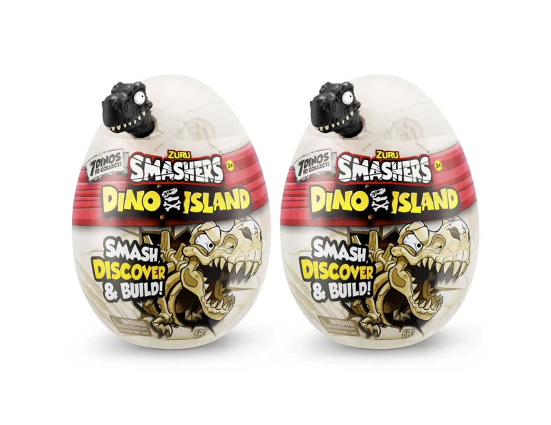 2PK Zuru Smashers Smash And Build Dino Island Egg Mystery Capsule Kids Toy 3y+