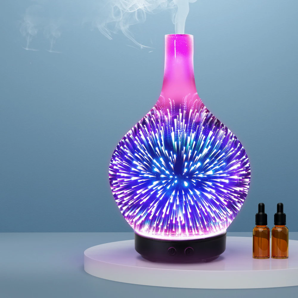 Devanti Ultrasonic Aroma Aromatherapy Diffuser 3D Light Oil Firework Humidifier