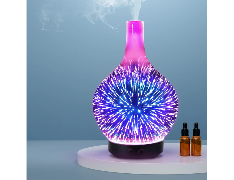 Devanti Ultrasonic Aroma Aromatherapy Diffuser 3D Light Oil Firework Humidifier