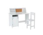 Keezi Kids Table and Chair Set Children Study Play Toys Desk w/ Cabinet Storage