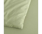 Dreamaker Superfine Washed Microfibre Quilt Cover Set Sage Green