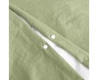 Dreamaker Superfine Washed Microfibre Quilt Cover Set Sage Green