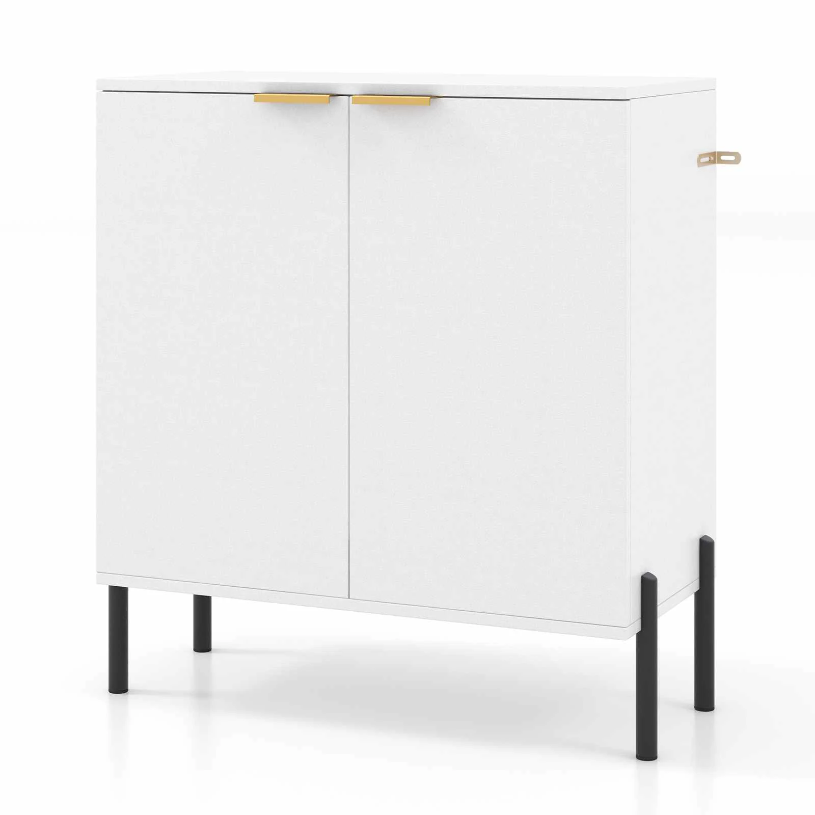 Costway 2-Door Buffet Cabinet Kitchen Storage Cupboard Modern Sideboard w/Shelf, Bathroom Hallway