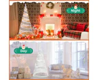 Costway 2x 155CM Pre-lit Christmas Cone Tree Light Artificial LED Spiral Conic Tree Xmas Decor Garden Festival