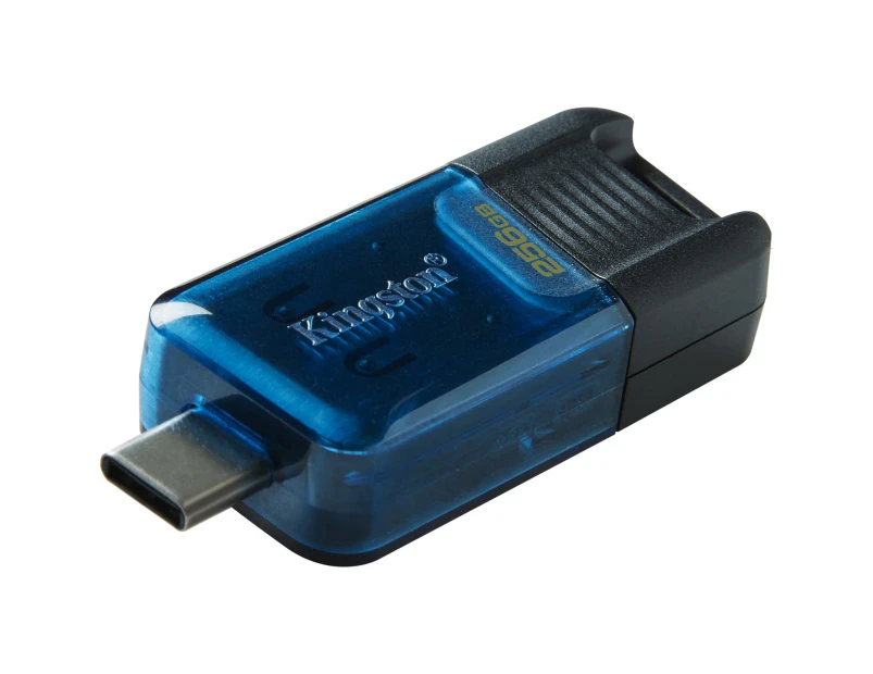 Kingston DataTraveler 80 M DT80M 256 GB USB 3.2 (Gen 1) Type C Flash Drive - 200 MB/s Read Speed - 200 MB/s Write Speed