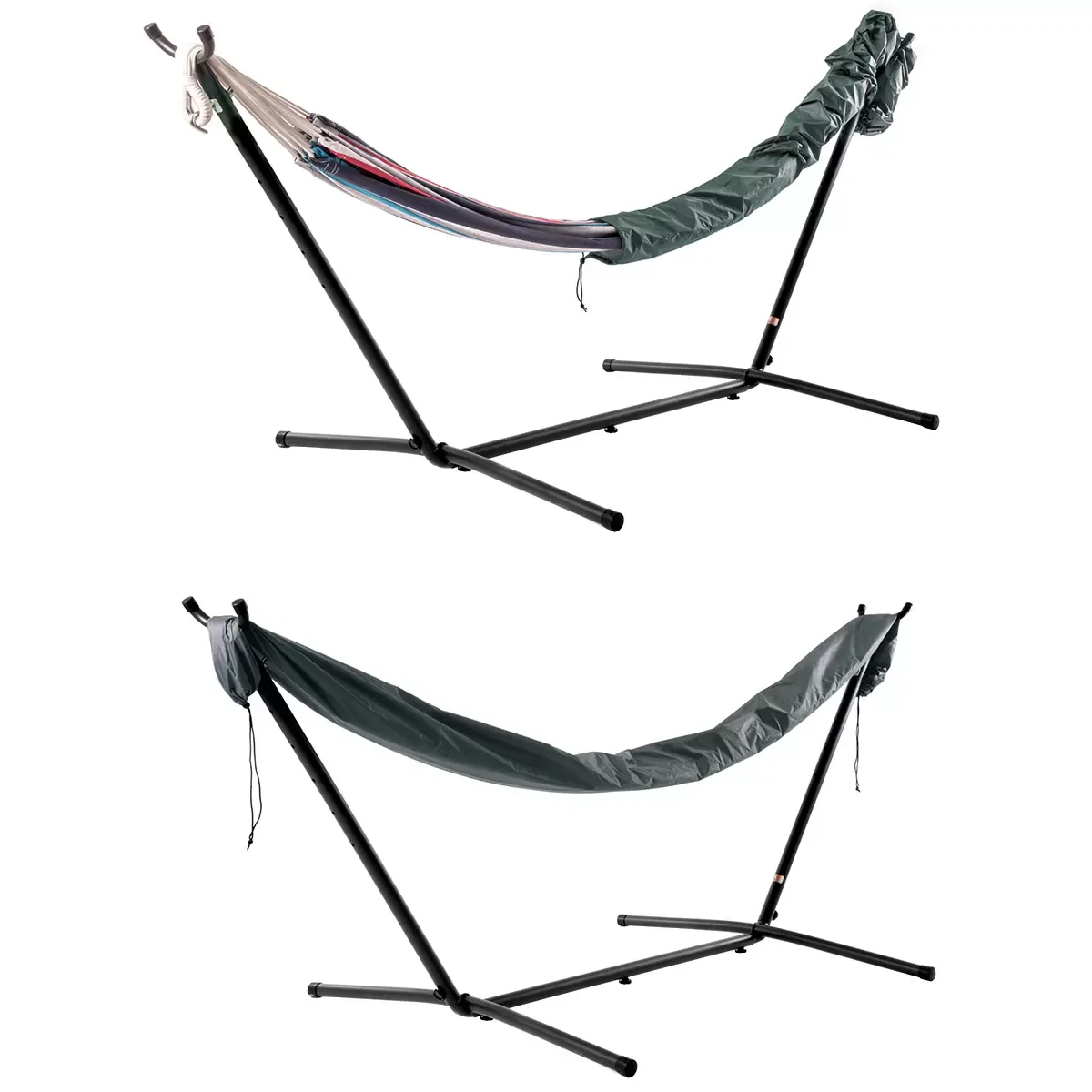 Viver 2.7m Hammock Chair Lounger Bed W/ Stand Steel Frame Carry Bag Cotton Oasis