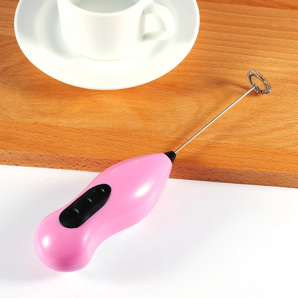 Electric Kitchen Stirrer Milk Coffee Mini Egg Mixer Beater Appliances Tool Pink