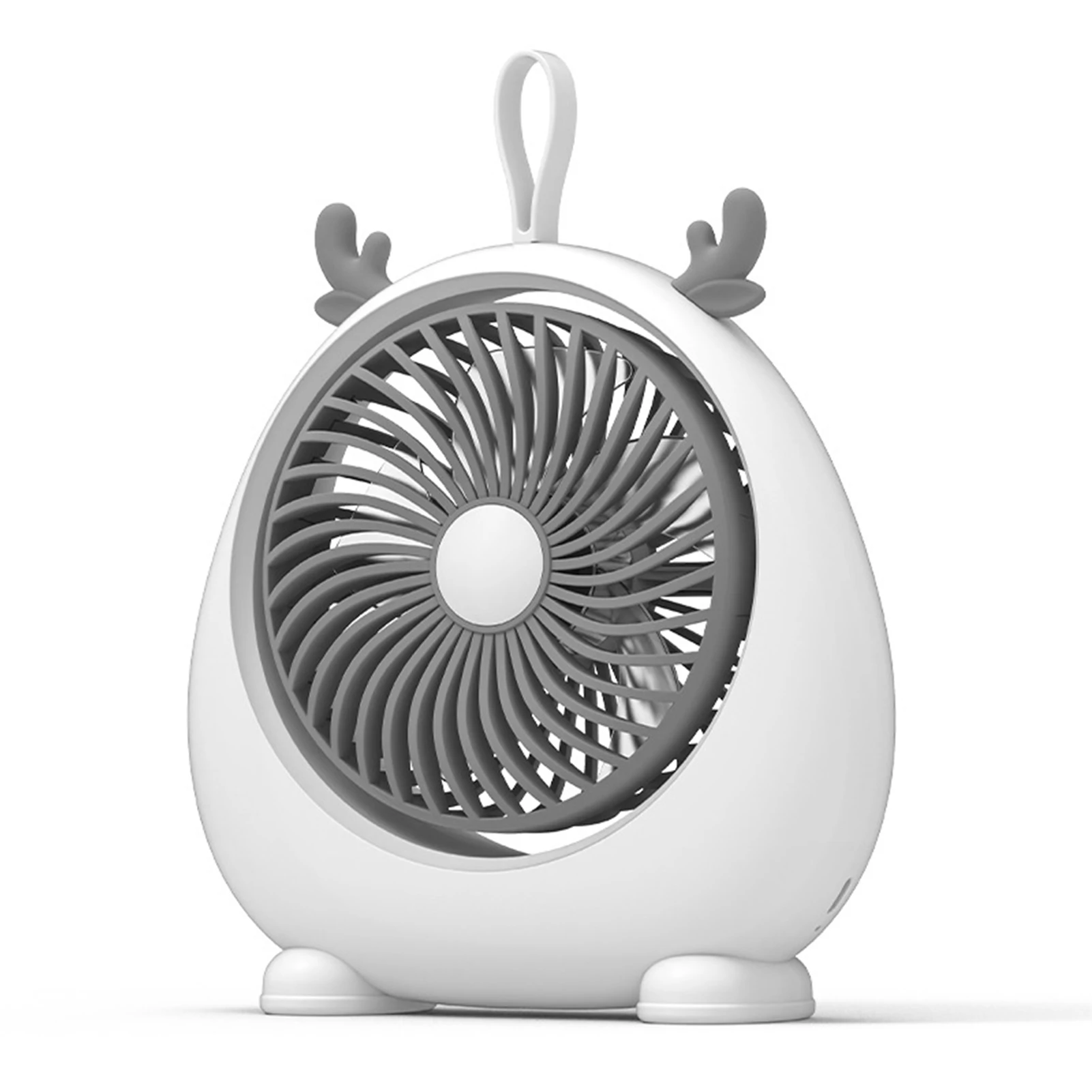 Usb Desk Fan Pp Quite Portable Mini Cute Tabletop Fan With Two Gear Wind Speed For Home White Small Size