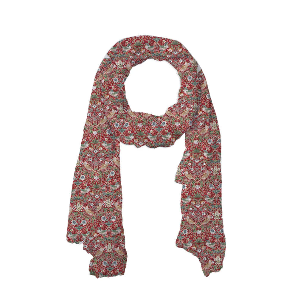 Artico Scarf William Morris Strawberry Thief Red SCA007