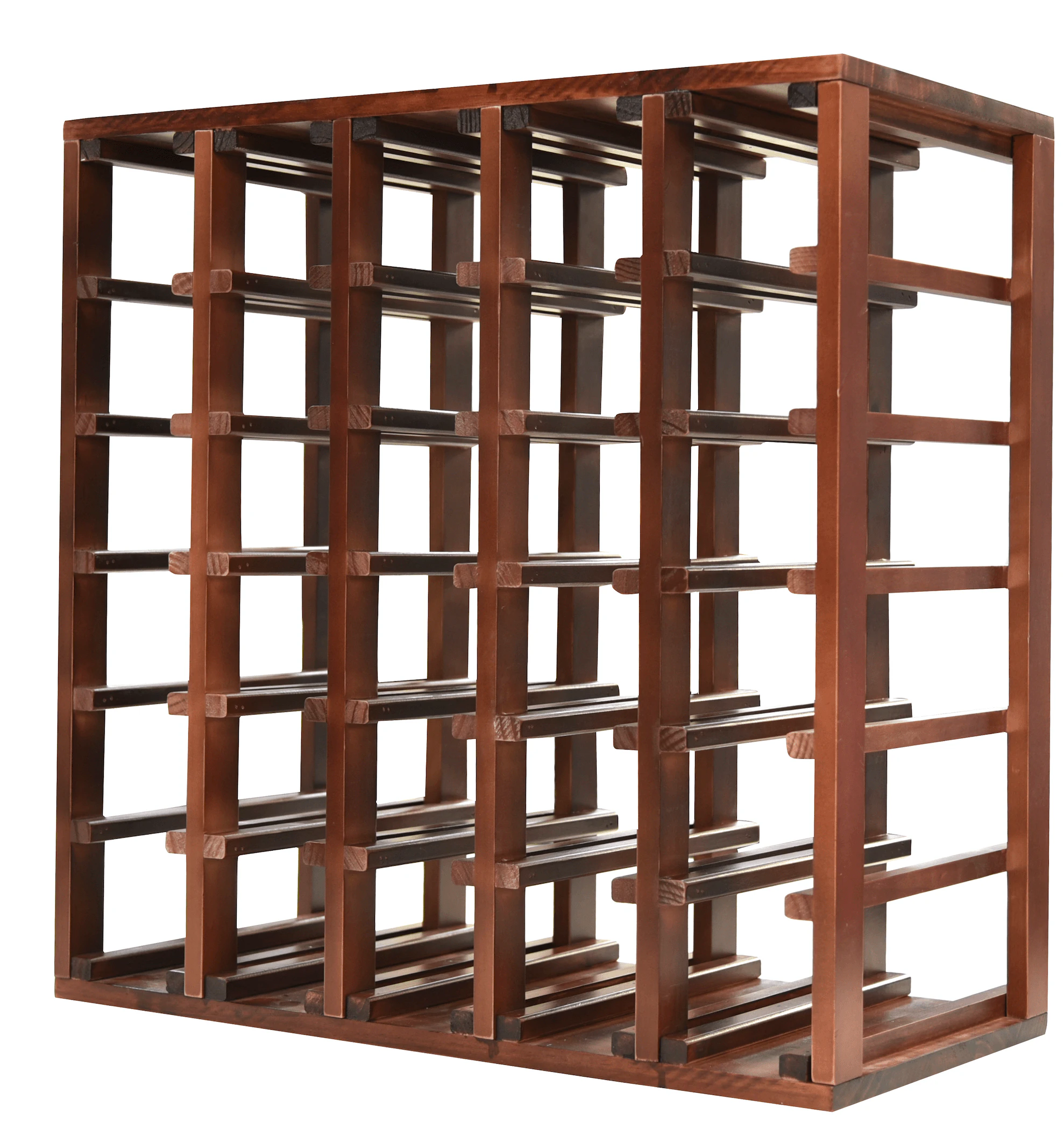 30 Bottles Cube Wine Rack - Mahogany Brown