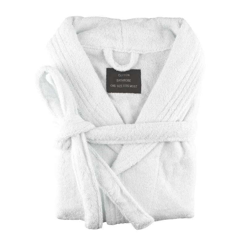 Softouch Xlarge Size Egyptian Cotton Terry Toweling Bathrobe - White