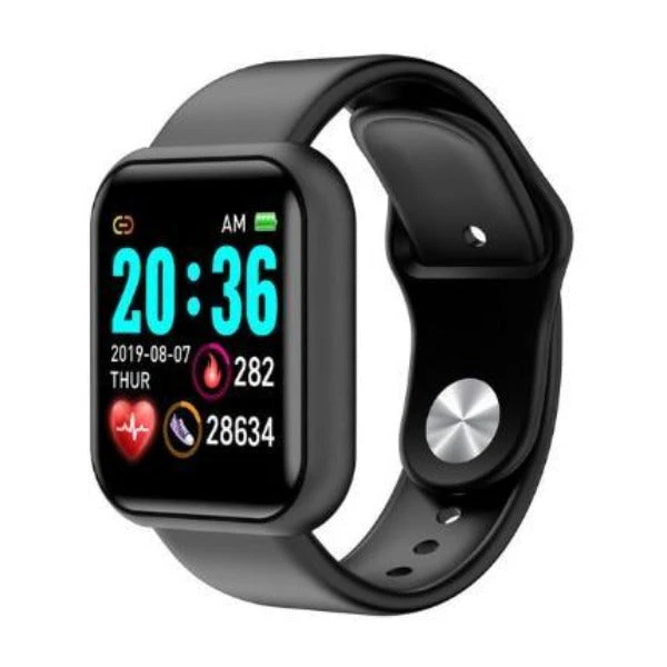 Smart Fitness Tracker Watch Waterproof Smart Fitness Watch Heart Rate Blood Pressure Monitor Tracker Band Bracelet - Black