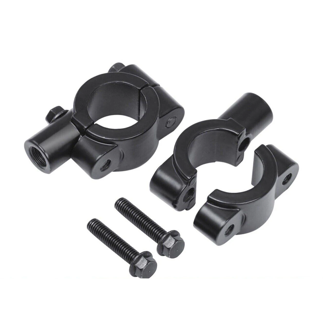 Motorcycle 7/8 Handle Bar Mirror Mount Holder Clamp Adaptor Black 8mm