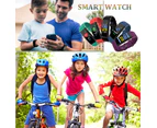 Bluetooth Kids Waterproof Fit Fitness Tracker Smart Watch Sports Heart Rate & Blood Pressure Monitor Band Bracelet (fitbit Style) - Red