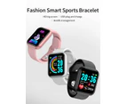 Smart Fitness Tracker Watch Waterproof Smart Fitness Watch Heart Rate Blood Pressure Monitor Tracker Band Bracelet - Pink