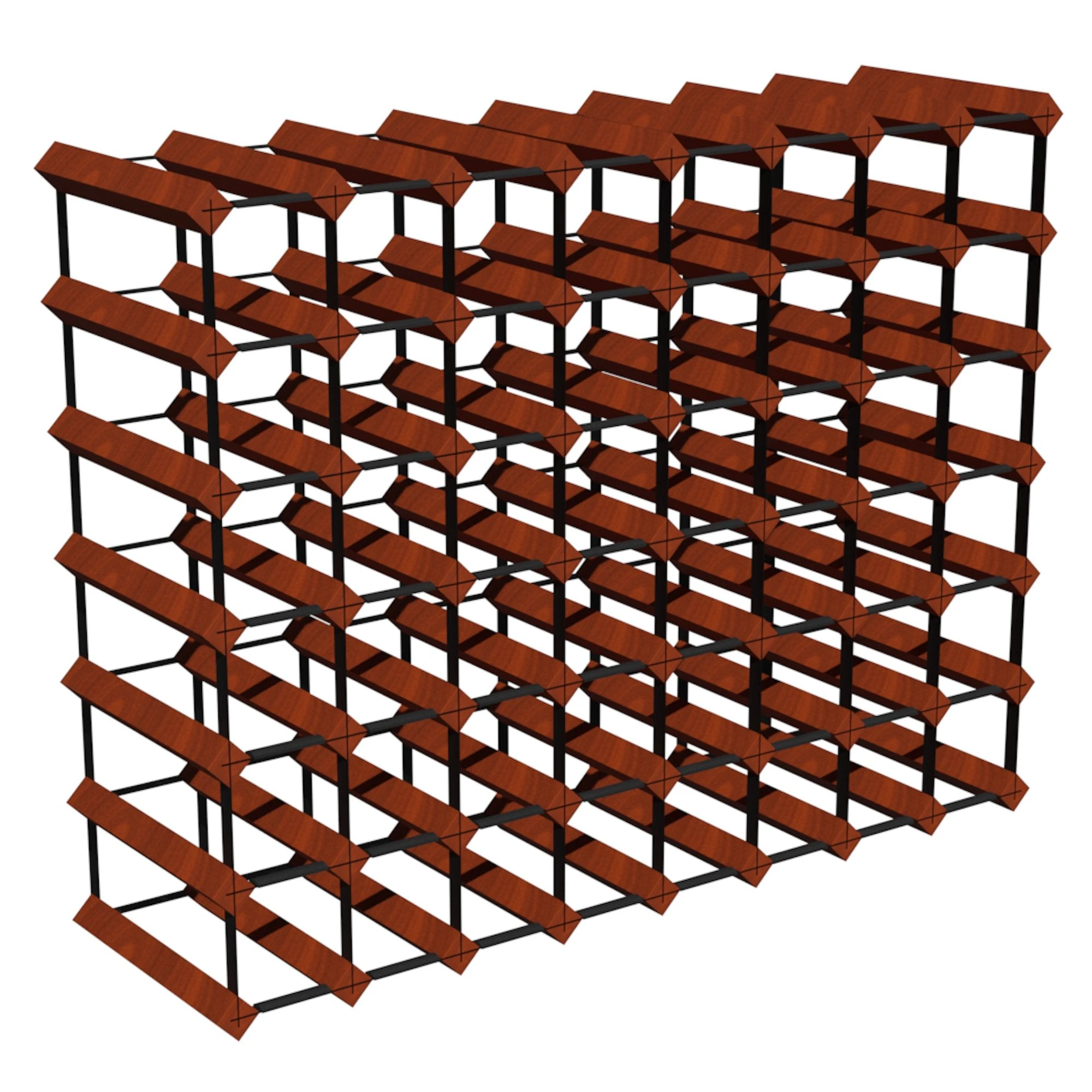 56 Bottles Classic Line Wine Rack - Mahogany Brown