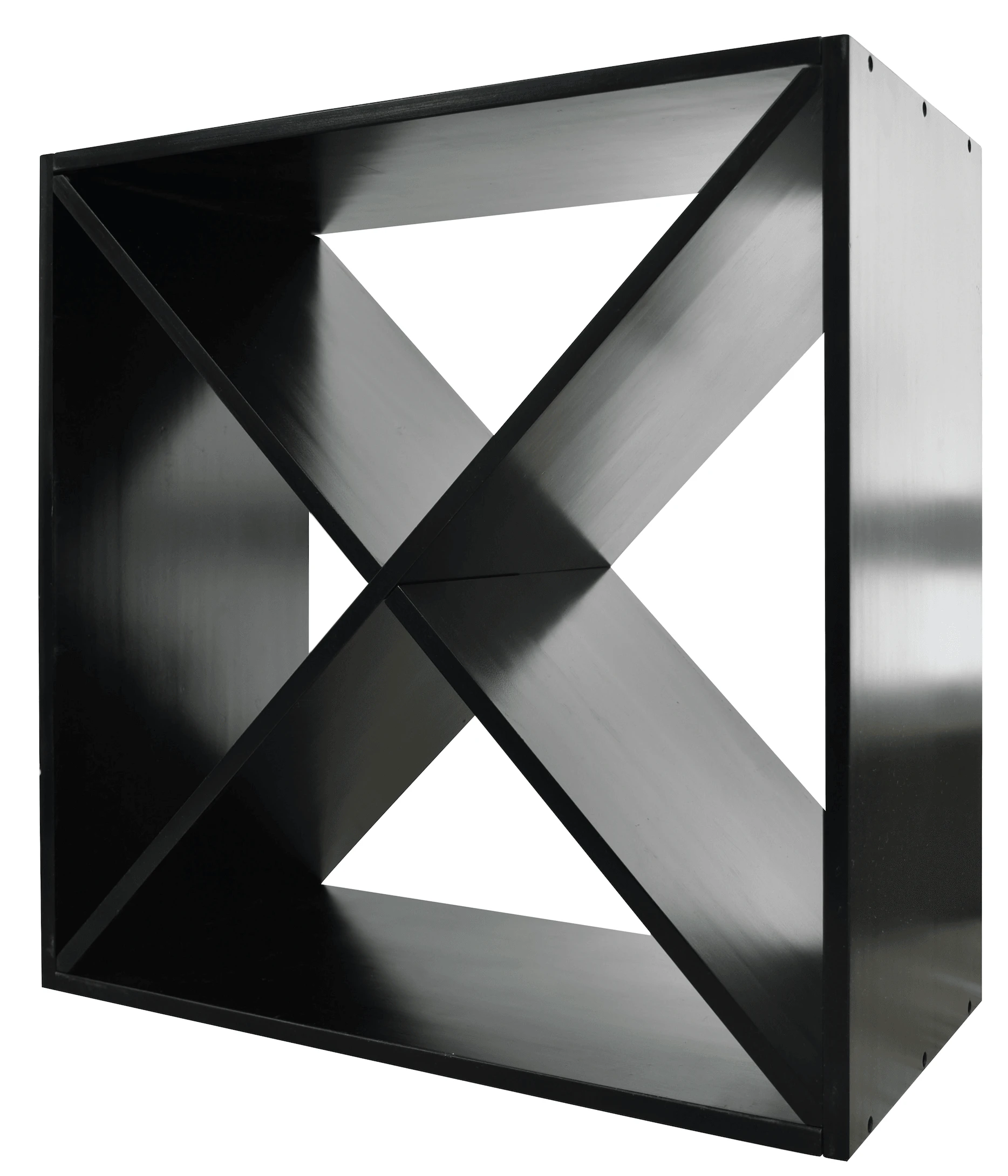 X Module Cube Wine Rack - Rich Black