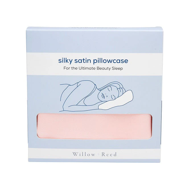 Willow + Reed Silky Satin Pillowcase - Pink