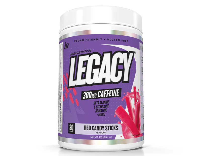 Muscle Nation Legacy Pre-Workout Red Candy Sticks 465g / 30 Serves