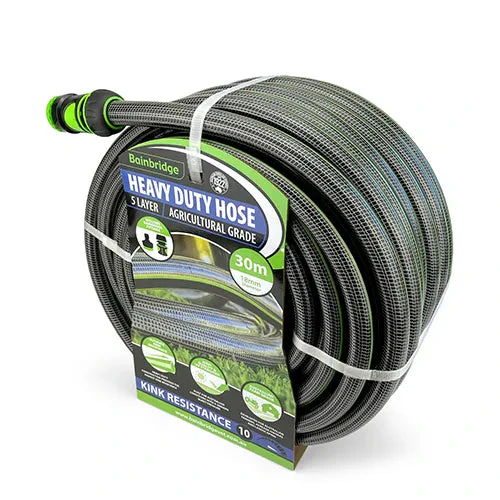 Bainbridge Heavy Duty Hose With Fittings 5 Layer 18mm - 18mm x 30m