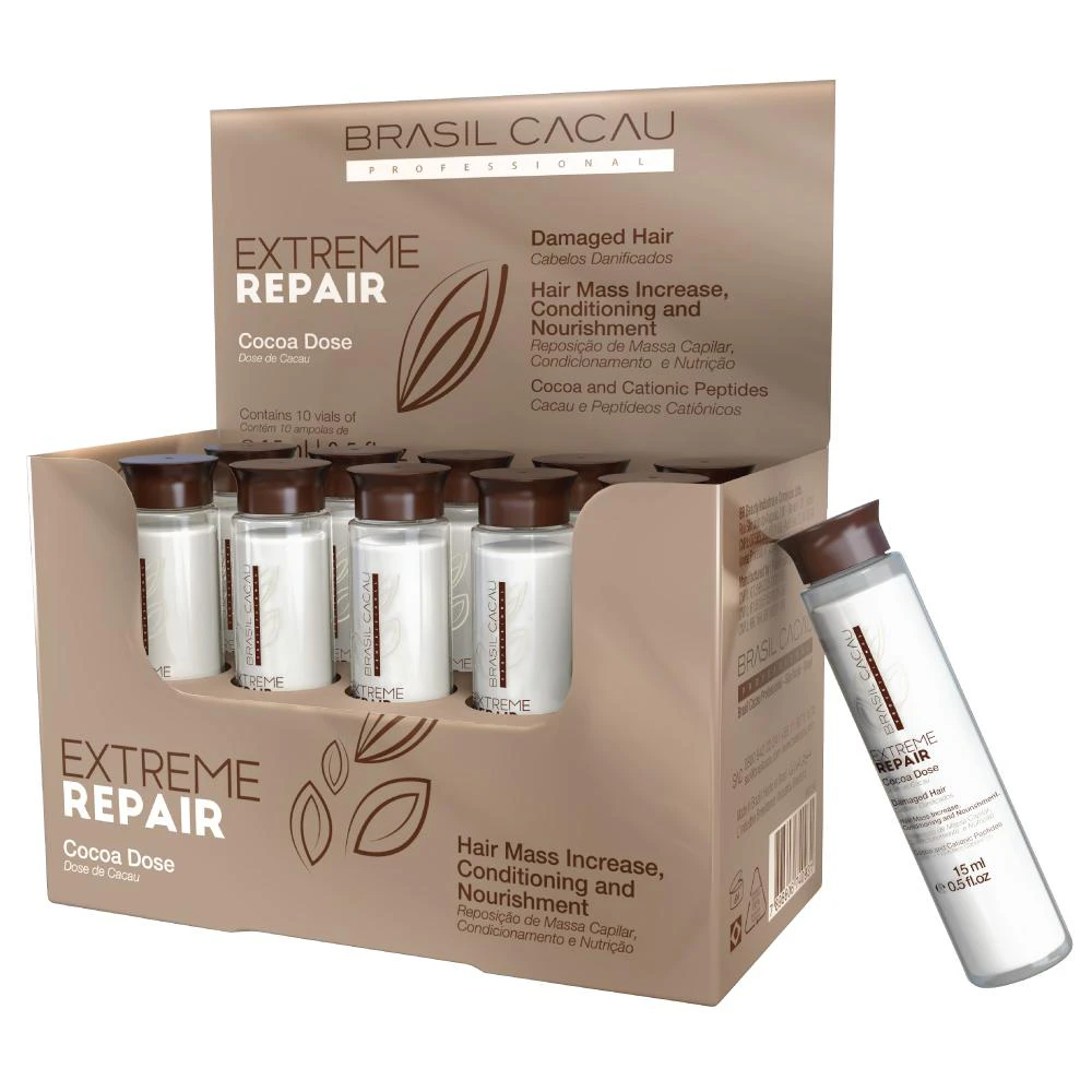 Brasil Cacau Extreme Repair Cocoa Dose 15ml X 10 Vials