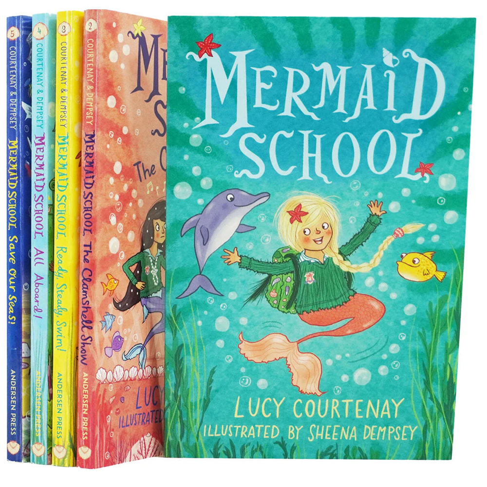 5pc Promotional Mermaid School Book Underwater Friendship Collection Set 6-10Y+