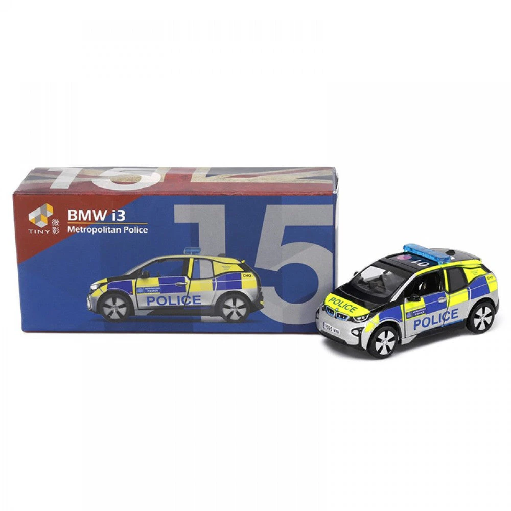 Tiny City Die Cast Model Car Bmw I3 Metropolitan Police #uk15