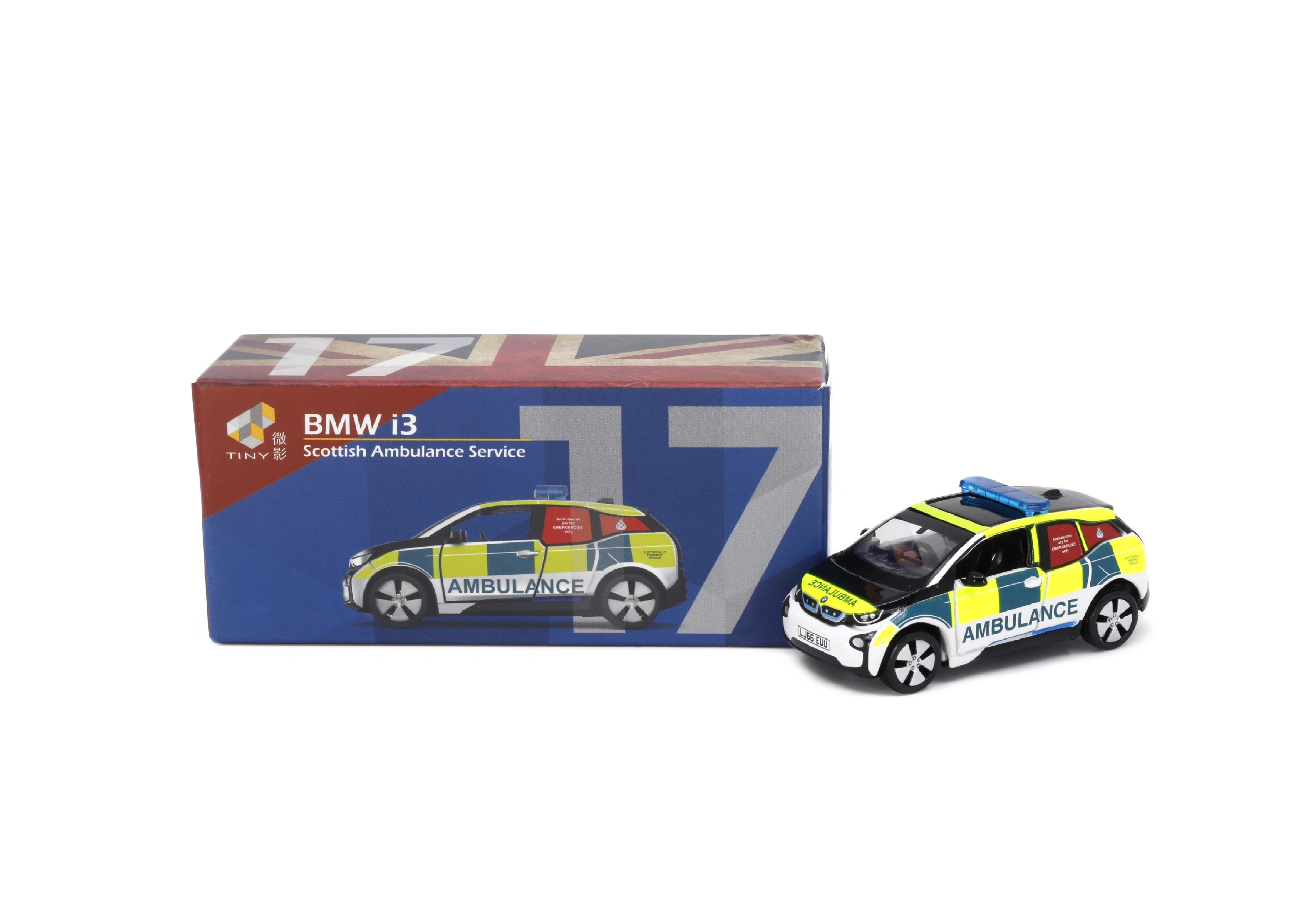 Tiny City Die Cast Model Car Bmw I3 Scottish Ambulance Service #uk17