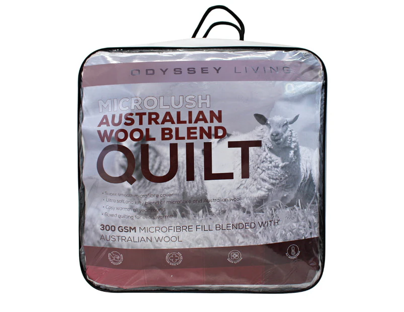 Odyssey Living Microlush Australian Wool Blend Quilt