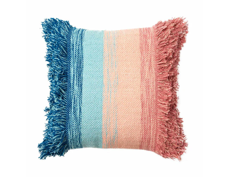 Accessorize Layne Filled Square Cushion 45cm x 45cm - Blue Pink