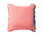 Accessorize Layne Filled Square Cushion 45cm x 45cm - Blue Pink