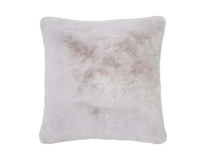 Bambury Frida Faux Fur Square Cushion - Thistle