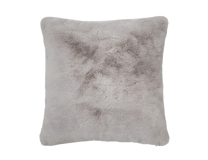 Bambury Frida Faux Fur Square Cushion - Dove