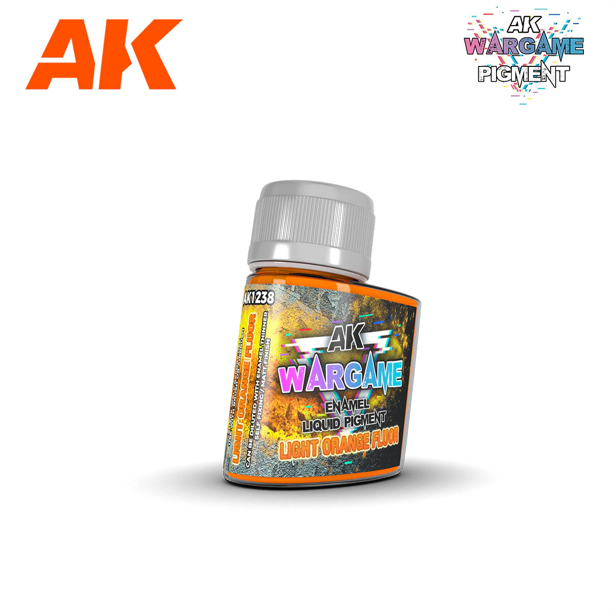 Ak Interactive Wargame Enamel Liquid Pigments Light Orange Fluor 35ml