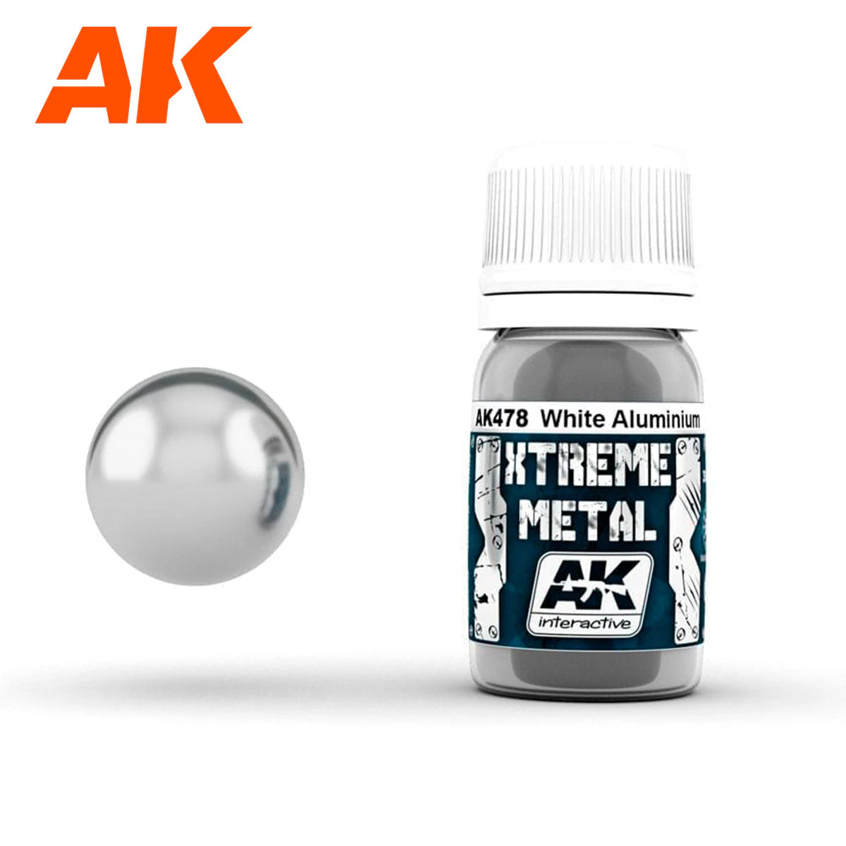 Ak Interactive Metallics Xtreme White Aluminium 30ml