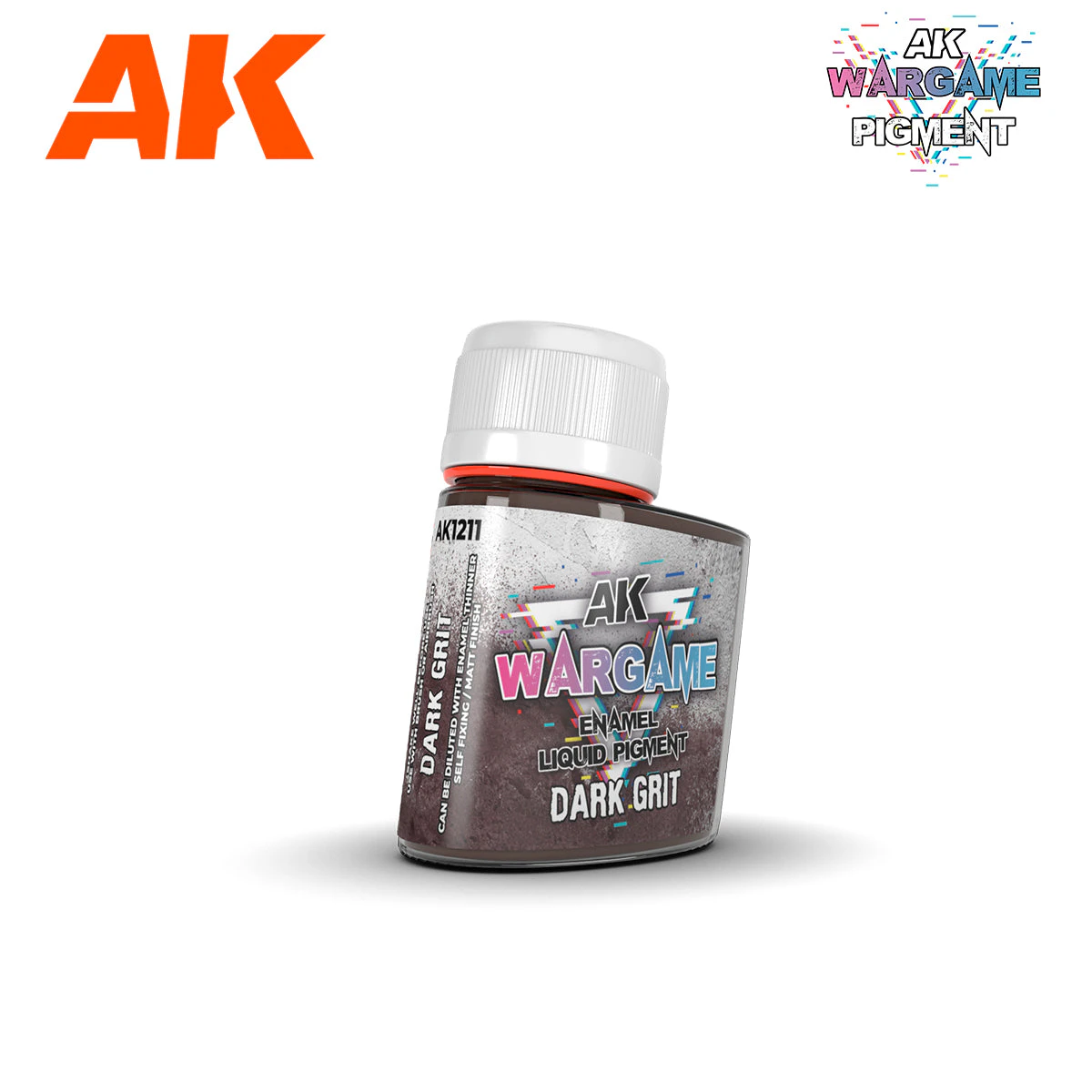 Ak Interactive Wargame Enamel Liquid Pigments Dark Grit 35 Ml