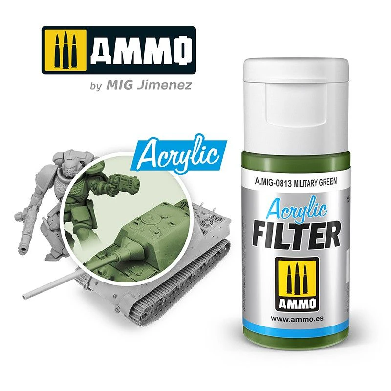 Lc Ammo By Mig Acrylic Filter Khaki Green